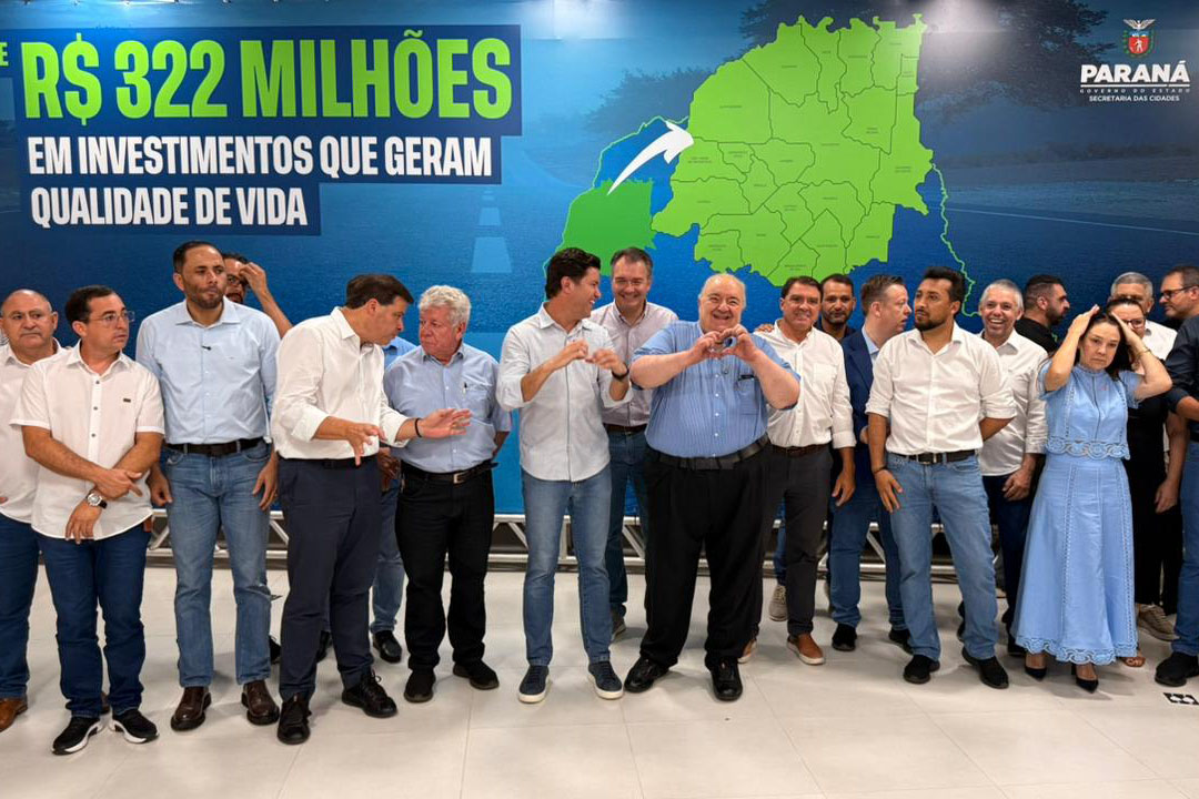 Em Umuarama, Estado autoriza licitações que somam R$ 322 milhões para 21 municípios